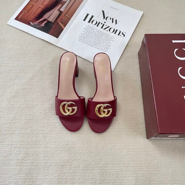 GG Marmont Slide Sandals - Heels