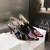 CD J'ACD Slingback Pumps Floral Embroidery - Heels