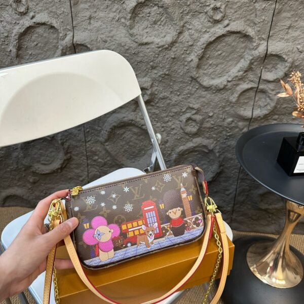 LV Pochette Felicie Christmas Animation Monogram - Bag