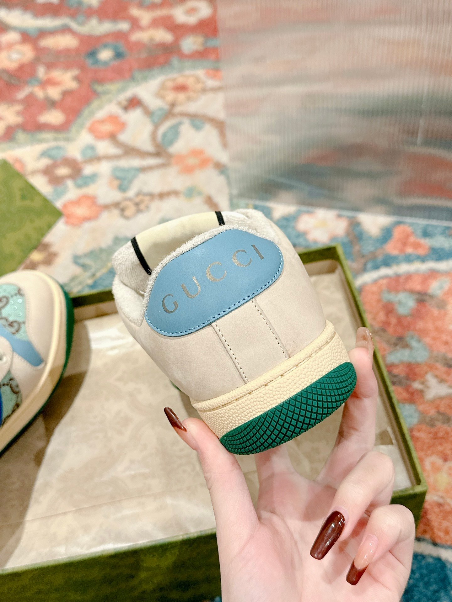 GG GG Screener Beige/Blue Canvas - Sneakers - Image 8