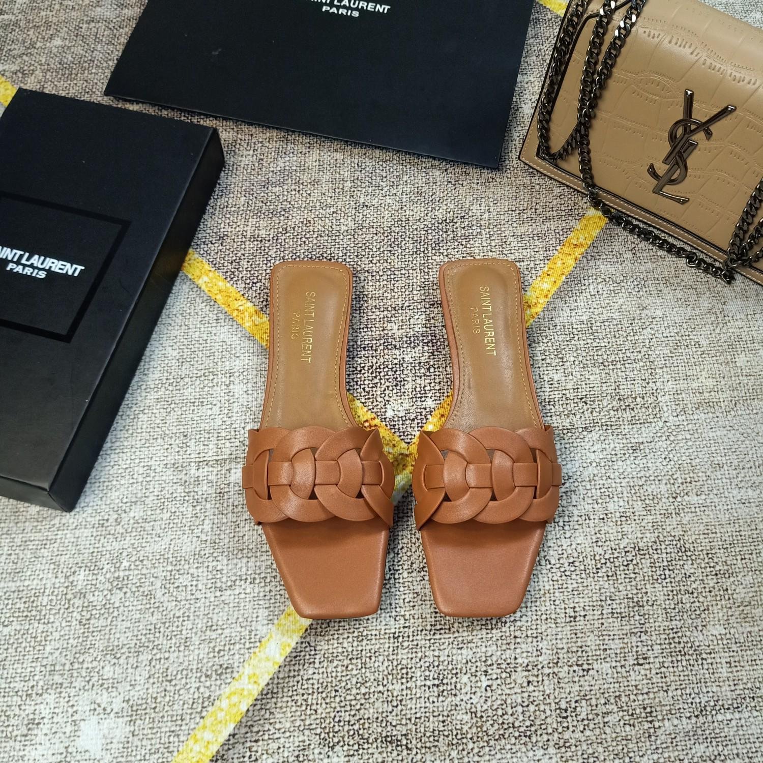 YSL Nu Pieds 05 Gold Leather - Sandals - Image 7