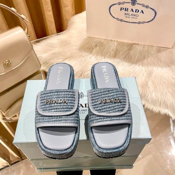 PR Woven Raffia Slides - Slides