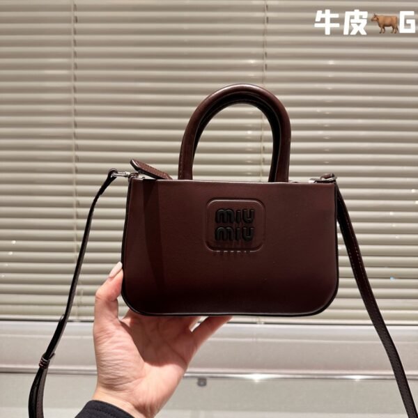 MIU Wander Matelassé Brown/Black Leather - Bag