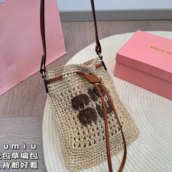 MIU Crochet Straw Bag - Bag