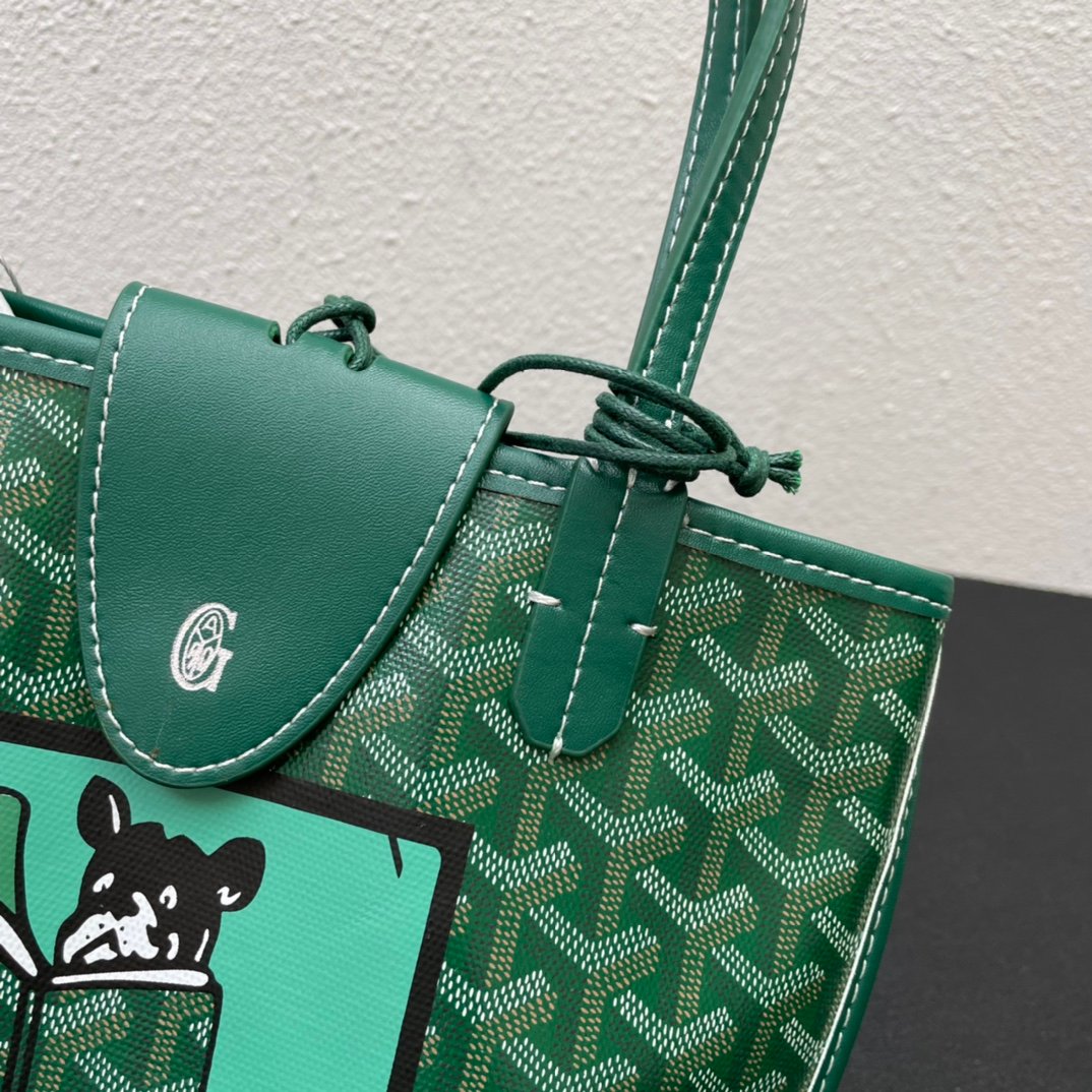 GYD Anjou 20cm Green Monogram - Bag - Image 7