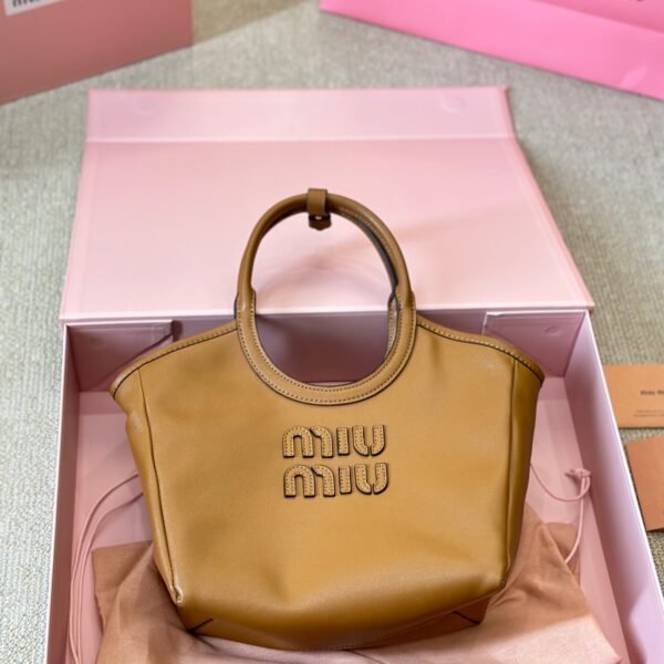 MIU Wander Matelassé Small Brown Leather - Bag