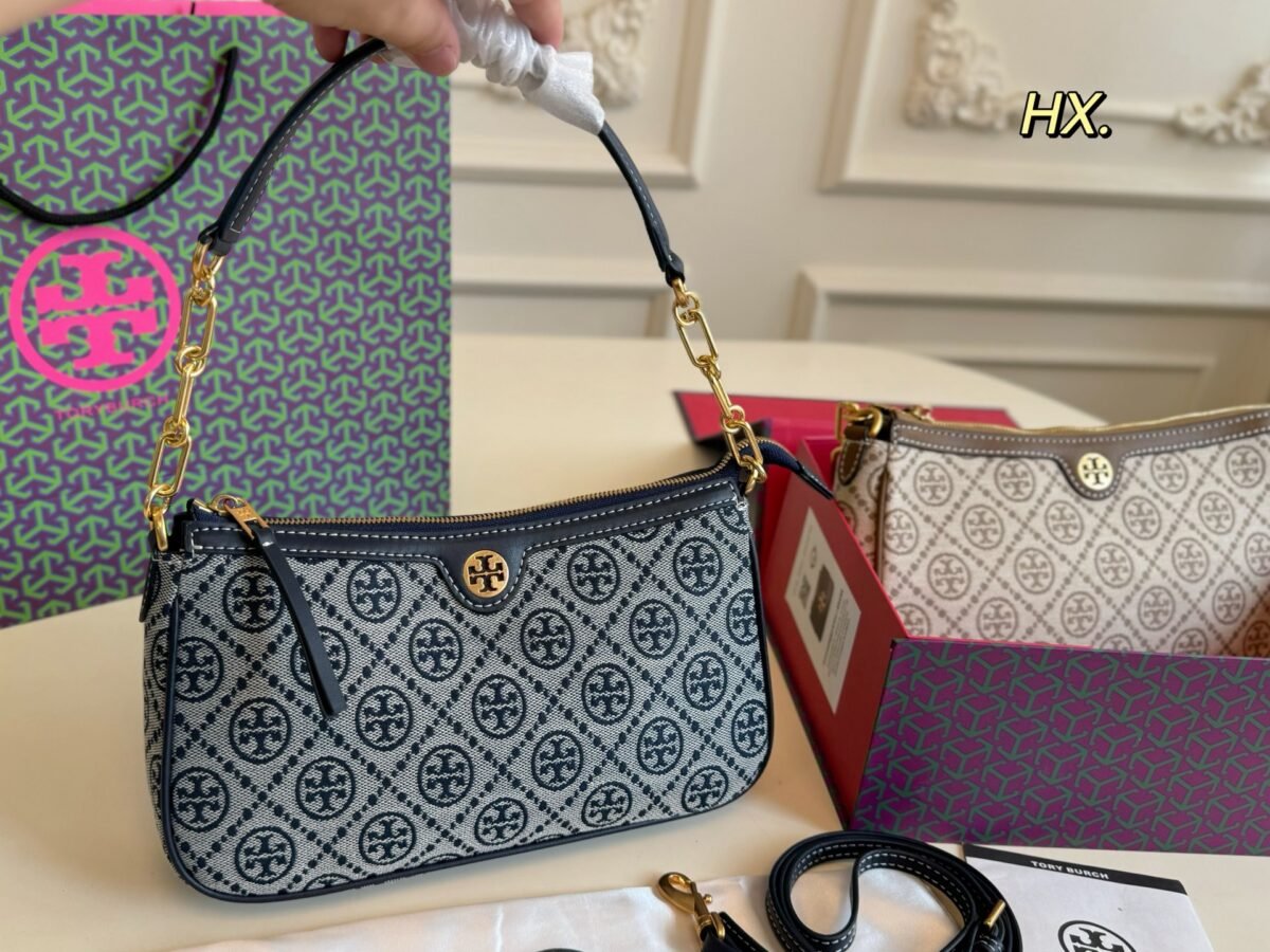 TB Canvas Monogram Shoulder Bag