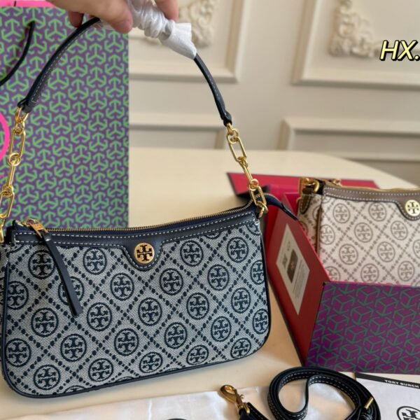 TB Canvas Monogram Shoulder Bag