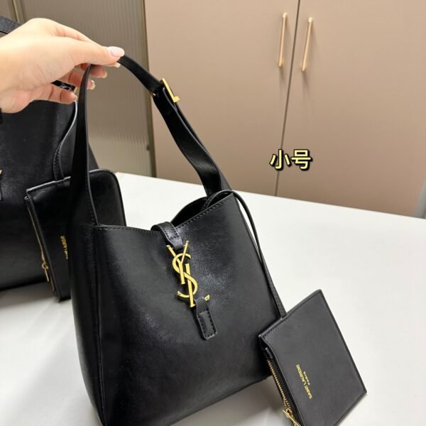 YSL Le 5 à 7 Hobo Small Black Leather - Bag