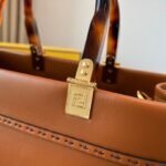 FD Sunshine Shopper Small Brown Leather – Borsa