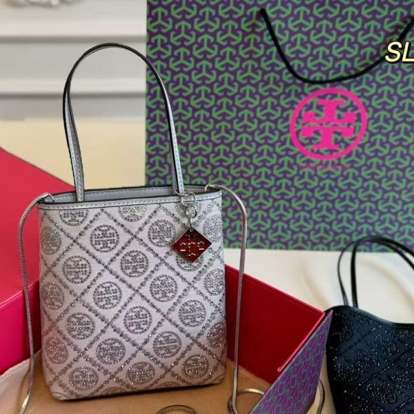 TB rhinestone chain mini tote bag
