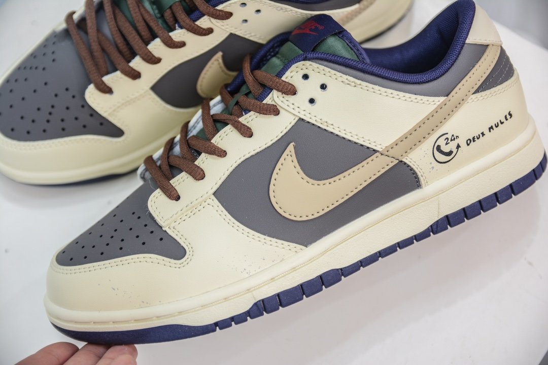 NK Dunk Low SP 24 Kilates x SBTG Dark Grey/Beige - Sneakers - Image 7