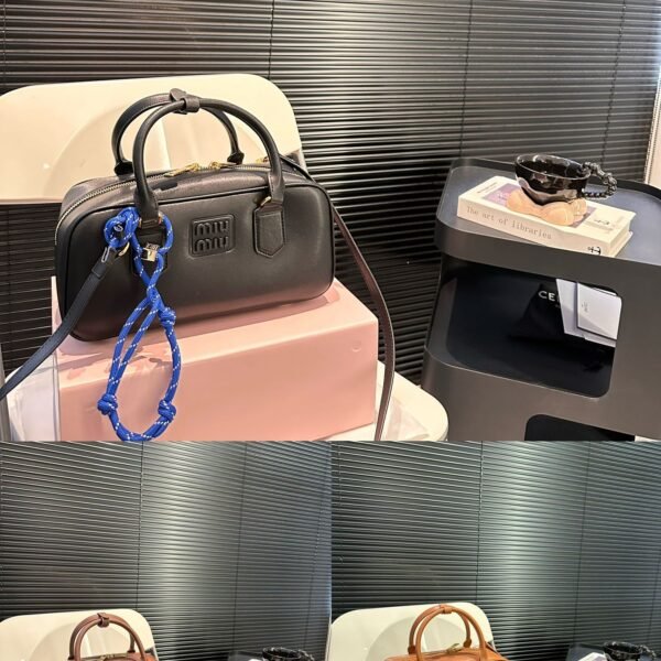 MIU Wander Matelassé Black Leather - Bag