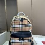 BBR Vintage Check Backpack Beige/Black – Zaino