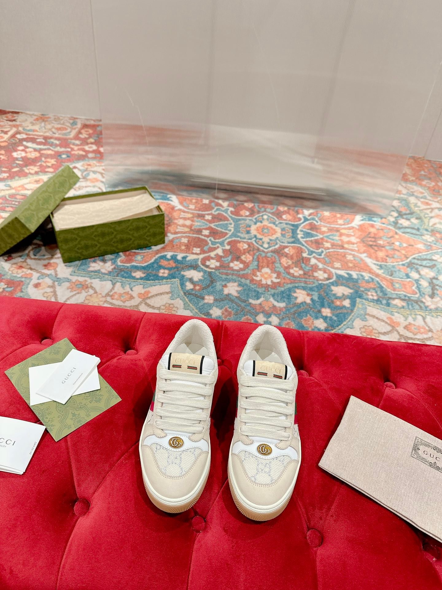 GG Screener Beige/White - Sneakers