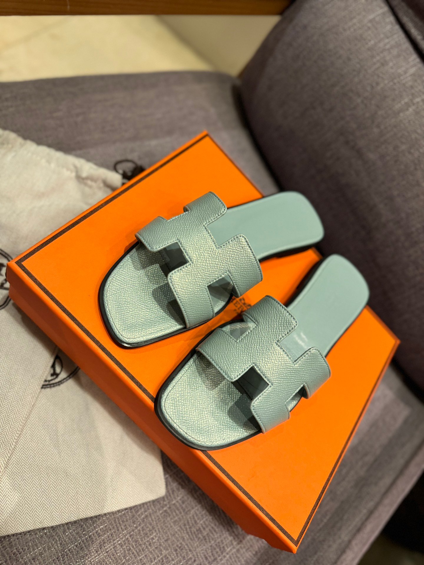 HM Oran Sandals Blue Leather - Sandals - Image 2