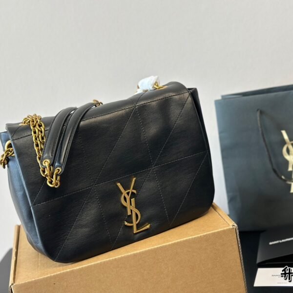 YSL Loulou Medium Black/White Leather - Bag