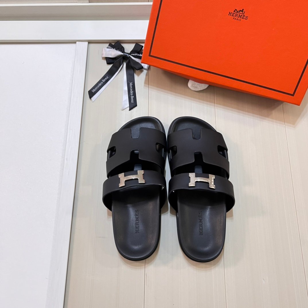 HM Oran Sandals Black Leather - Sandals - Image 8