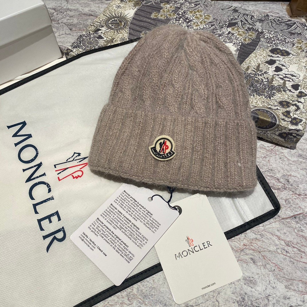 MCL Logo Beanie Black/White/Brown Wool - Hat - Image 3