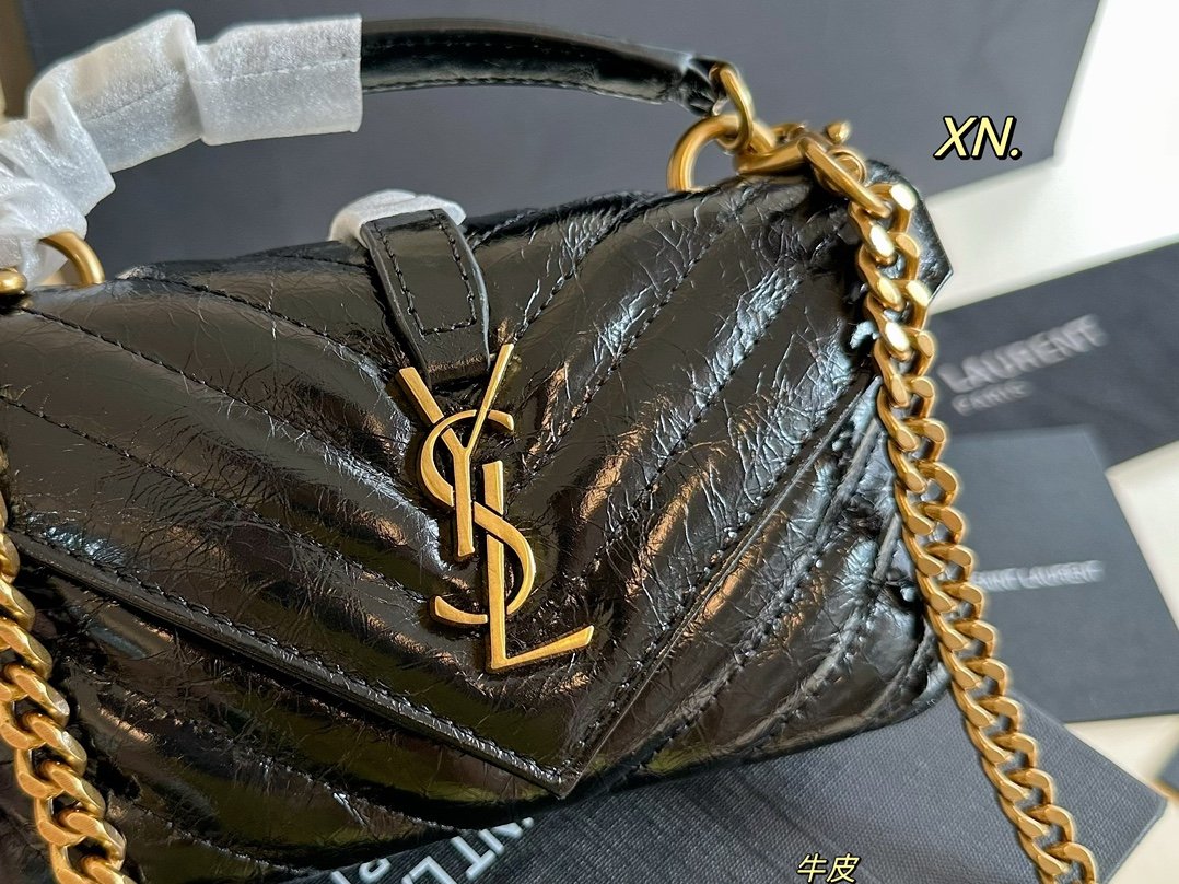 YSL College Mini Black Leather - Bag - Image 4
