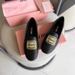 MIU Raffia Loafers Black Raffia – Shoes