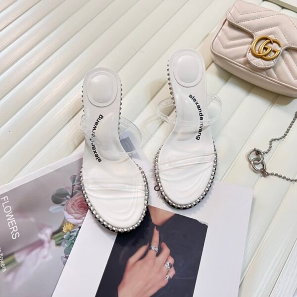BAL Amina Muaddi Begum Glass - Heels