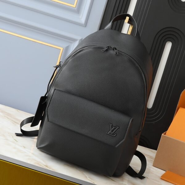 LV Aerogram Backpack Black Leather - Backpack
