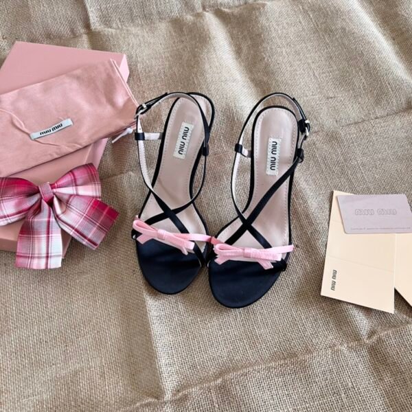 MIU Bow Detail Sandals - Heels