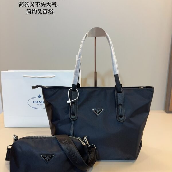 PR Re-Nylon Tote Black Nylon - Bag