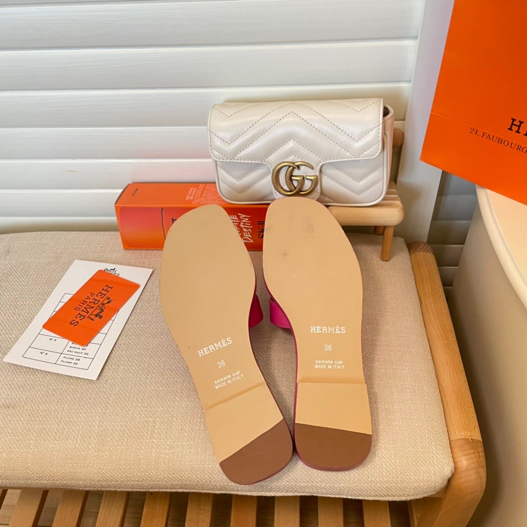 HM Oran Sandals Pink Leather - Sandals - Image 8