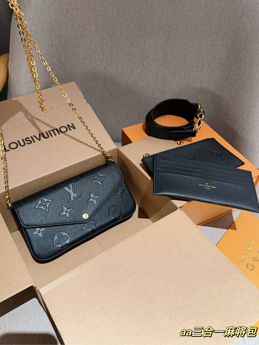 LV Pochette Félicie Monogram Empreinte Black - Bag - Image 2