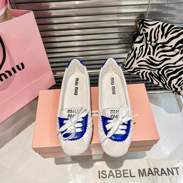 MIU Lace-Up Ballet Flats - Shoes