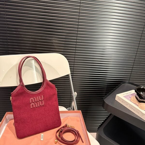 MIU Wander Matelassé Red Corduroy - Bag