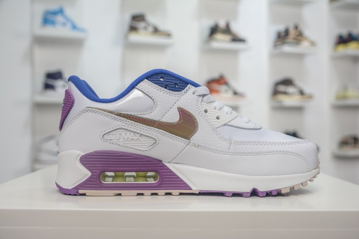 NK Air Max 90 SE White/Purple - Sneakers - Image 3
