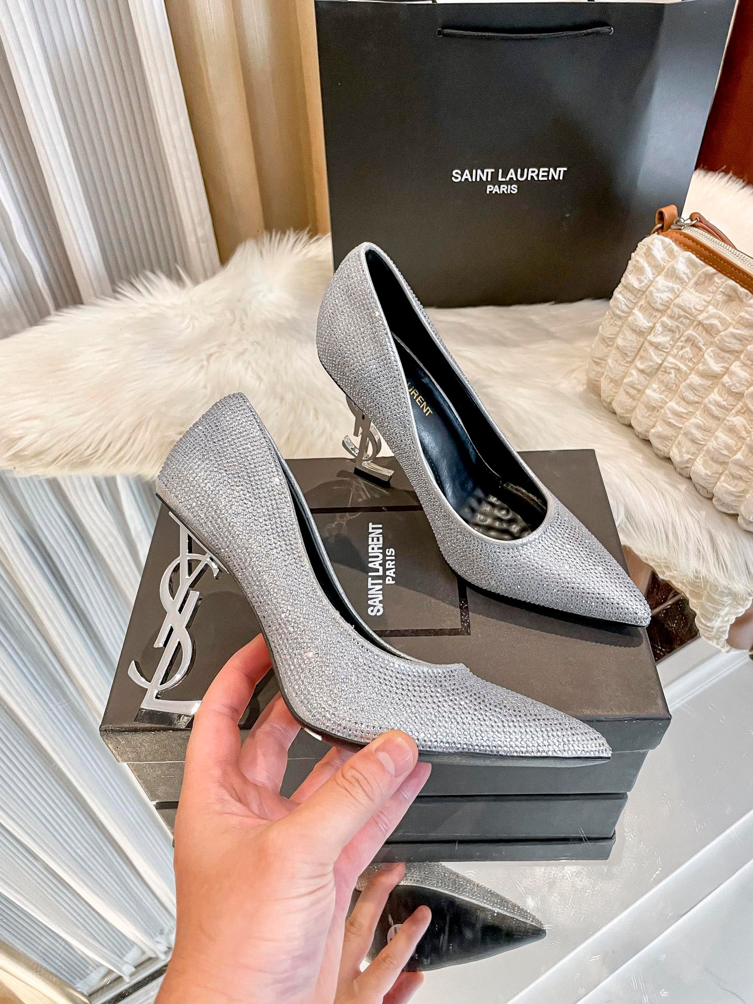 YSL Opyum Pumps Silver - Heels - Image 3