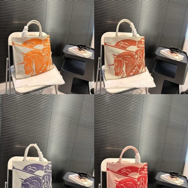 BBR Horseferry Print Orange Canvas - Bag