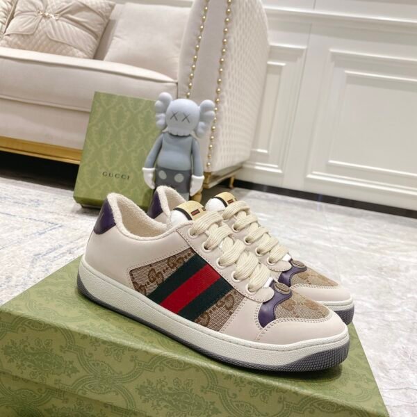 GG Screener Beige/Ebony GG Supreme Canvas - Sneakers