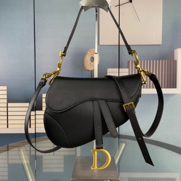 CD Saddle Black Leather - Bag
