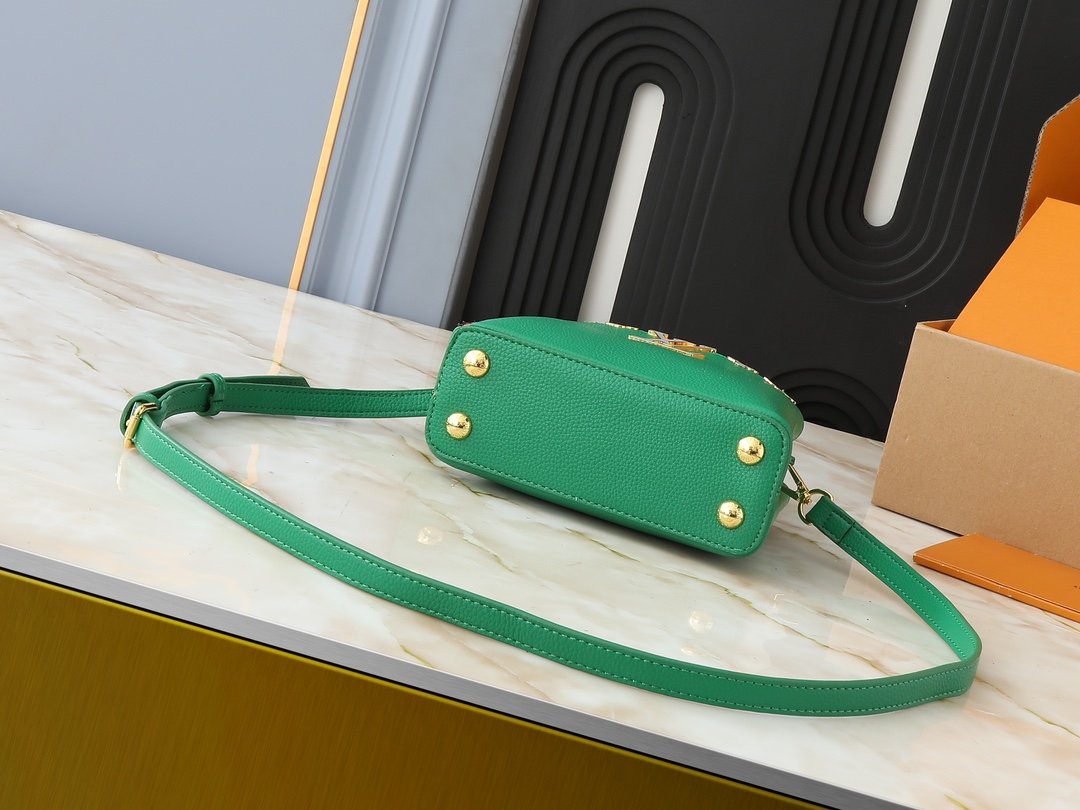LV Capucines Mini Green Leather - Bag - Image 4