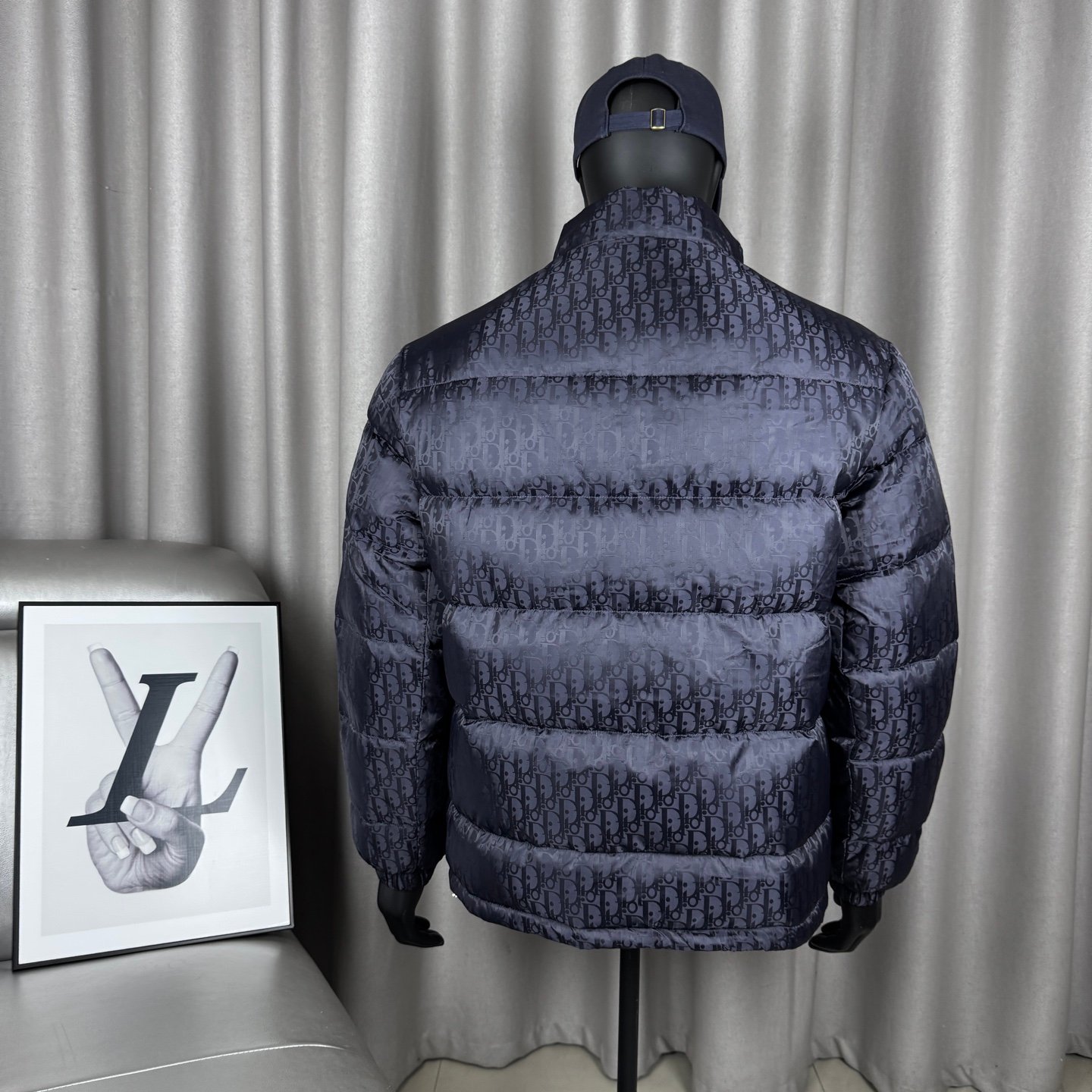 CD Oblique Down Jacket Navy Oblique - Jacket - Image 2