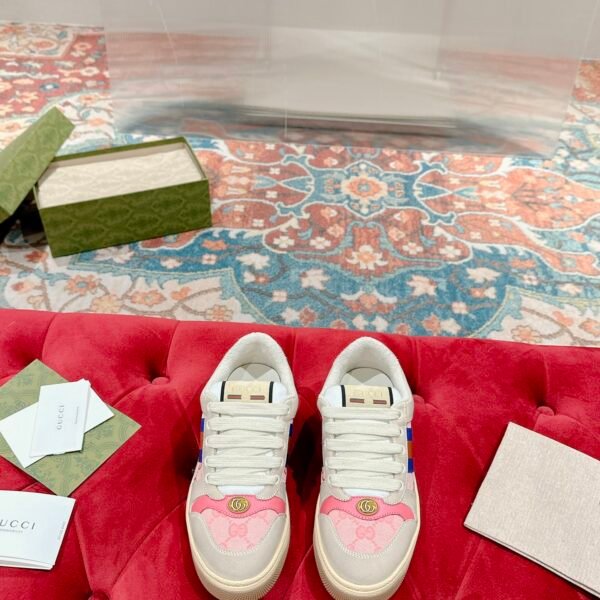 GG Screener Pink/Beige Canvas - Sneakers