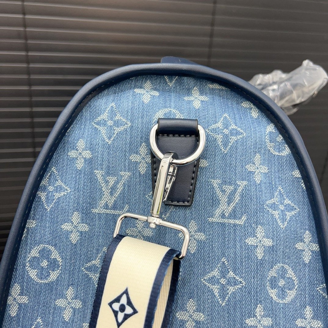 LV Keepall Bandoulière 50 Denim Monogram - Bag - Image 6