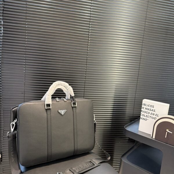 PR Saffiano Leather Briefcase Black - Bag