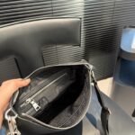 PR Saffiano Leather Pouch Black Leather – Bag