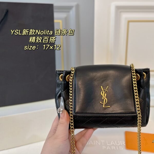 YSL Nolita Small Black Leather - Bag