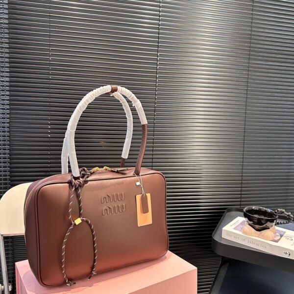 MIU Wander Matelassé Brown Leather - Bag