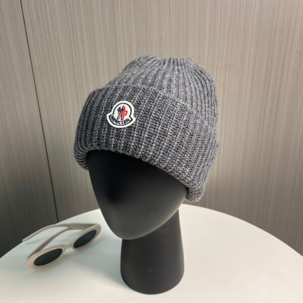 MCL Ribbed Beanie Grey Wool - Hat