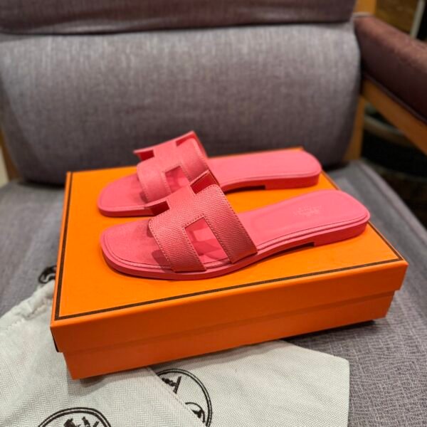 HM Oran Sandals Pink Leather - Slides