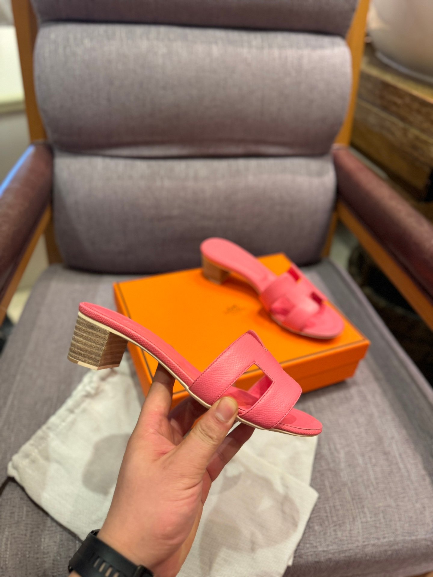 HM Oran Sandals Pink Leather - Sandals - Image 3