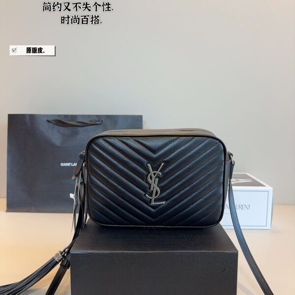 YSL Lou Camera Bag Black Leather - Bag